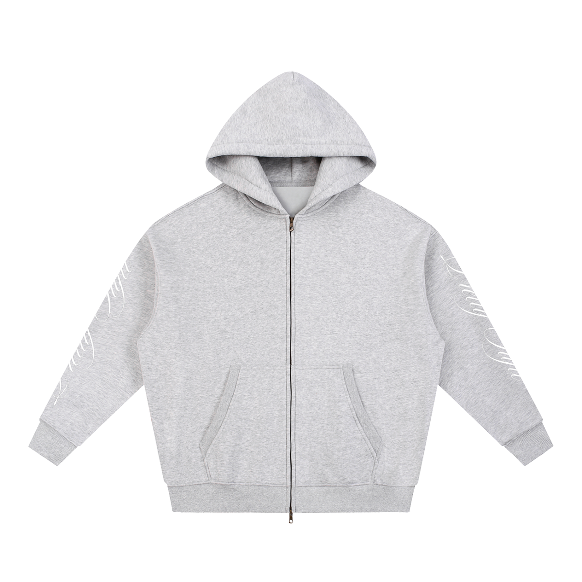 Pretty Tuftt Oversized Fleece Boxy Zip Up Hoodie