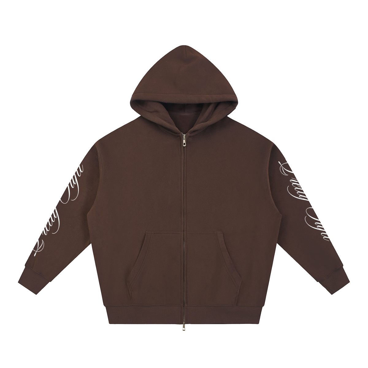 Pretty Tuftt Oversized Fleece Boxy Zip Up Hoodie