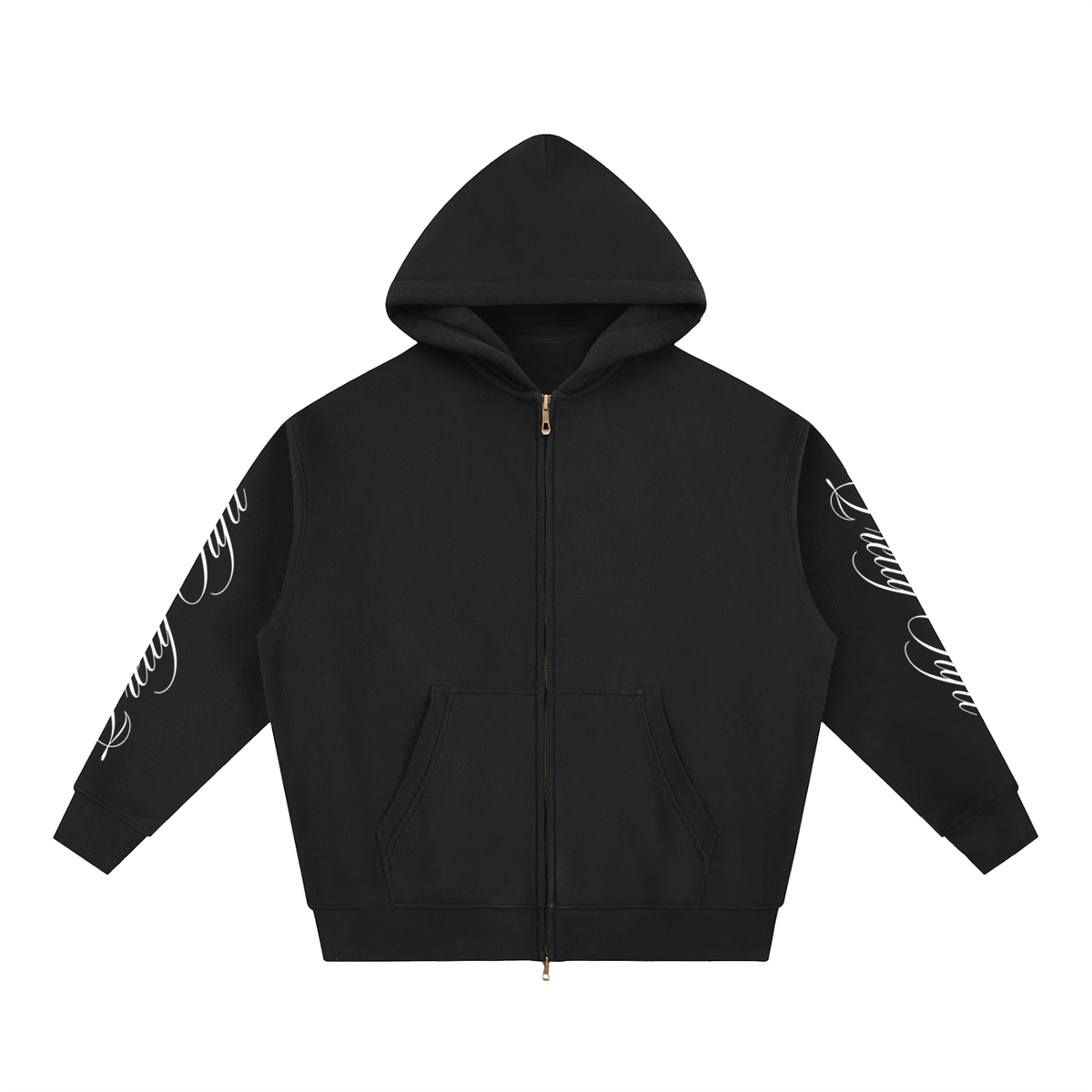 Pretty Tuftt Oversized Fleece Boxy Zip Up Hoodie