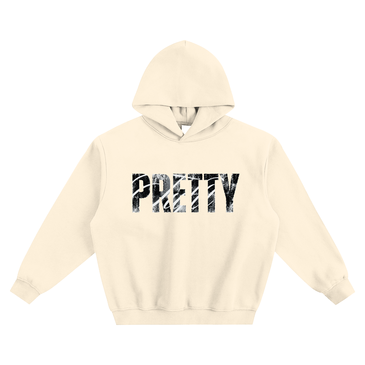 ‘PRETTY’ Fleeced Boxy Hoodie