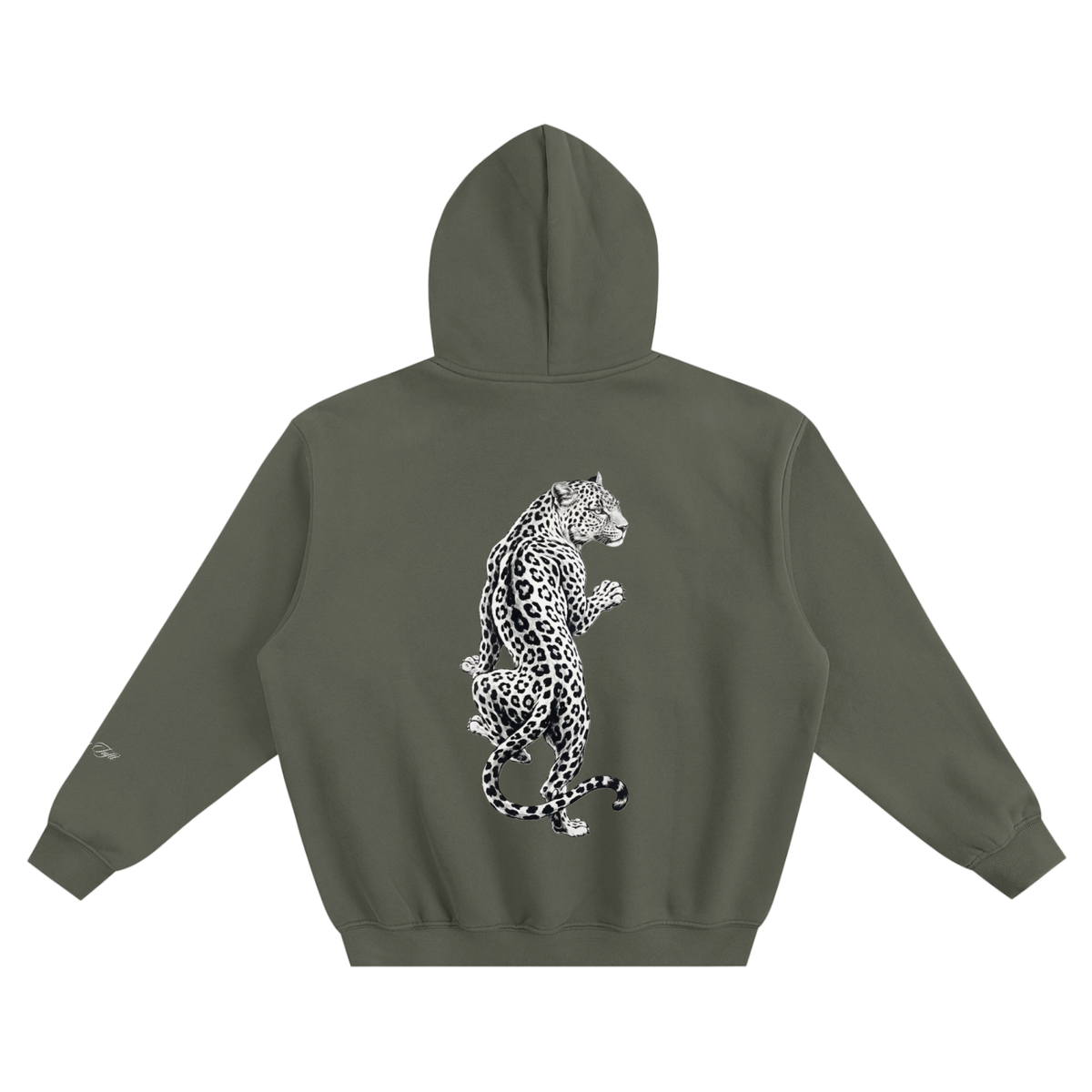 Leopard Fleeced Boxy Hoodie