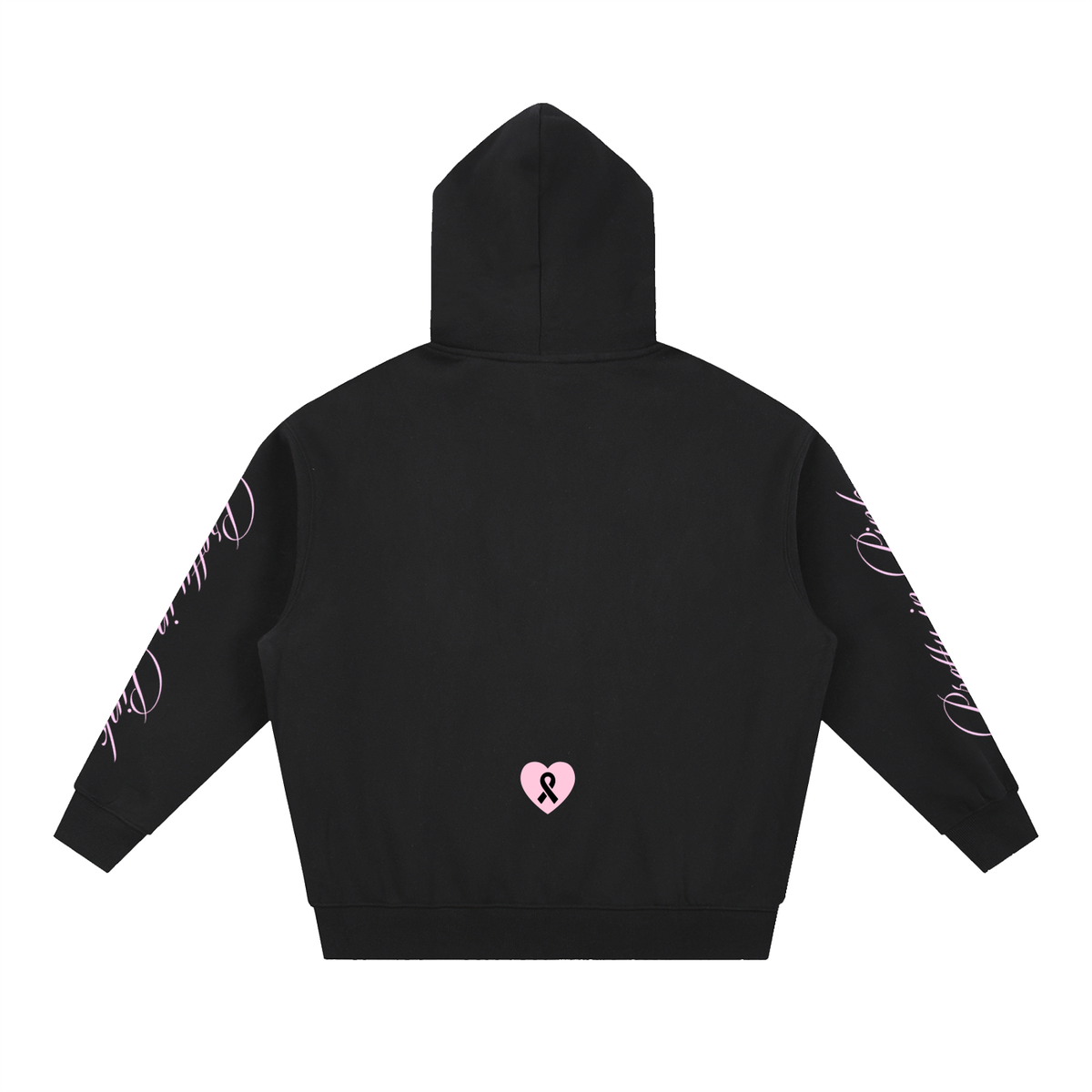 Breast Cancer Oversized Boxy Fit Fleece Hoodie