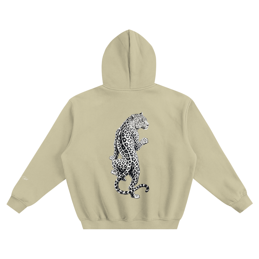 Leopard Fleeced Boxy Hoodie