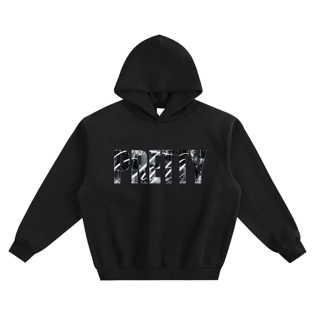‘PRETTY’ Fleeced Boxy Hoodie