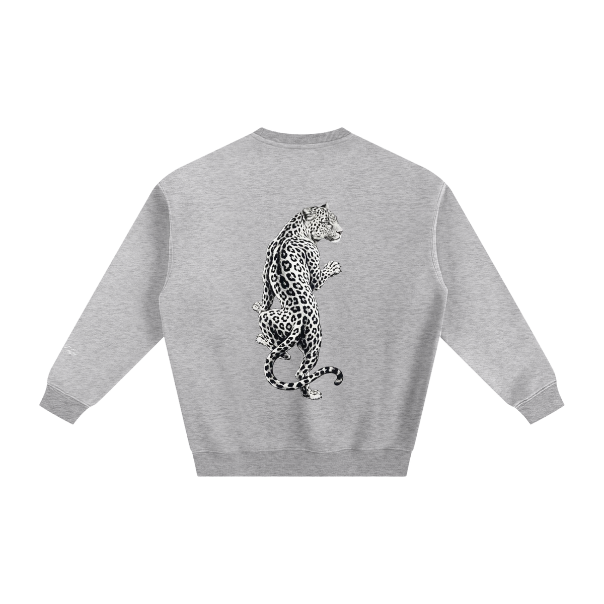 Leopard Print Fleeced Sweatshirt