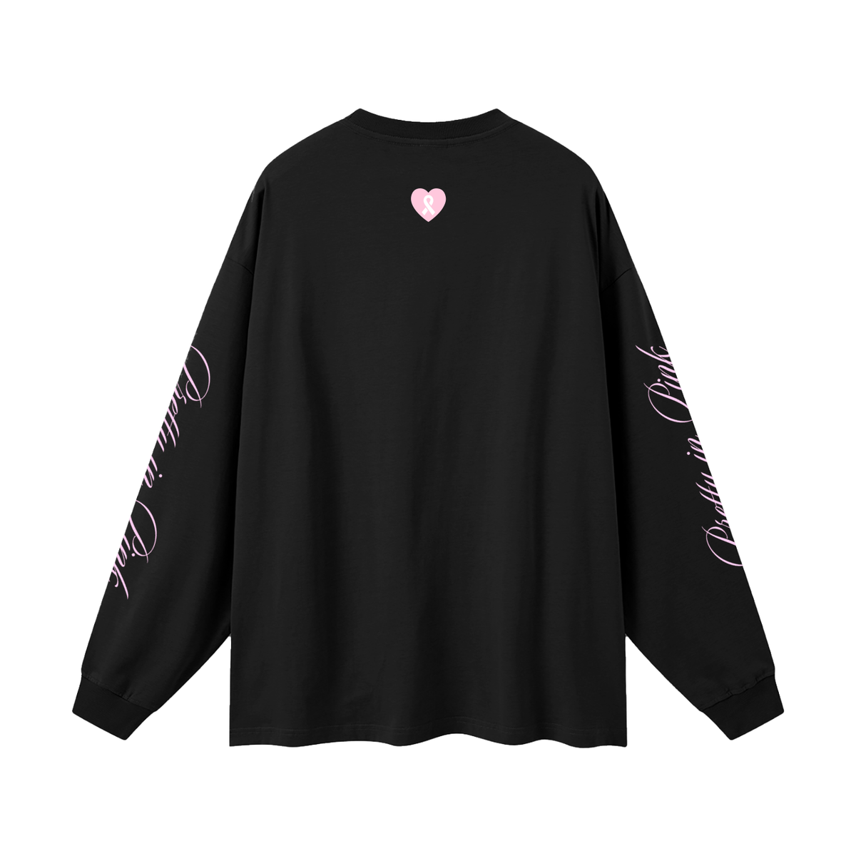 Breast Cancer Oversized Unisex Long Sleeve T-Shirt