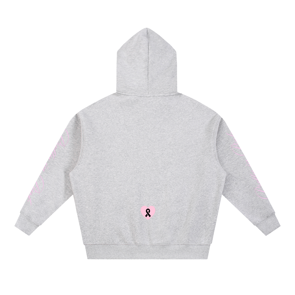 Breast Cancer Oversized Boxy Fit Fleece Hoodie