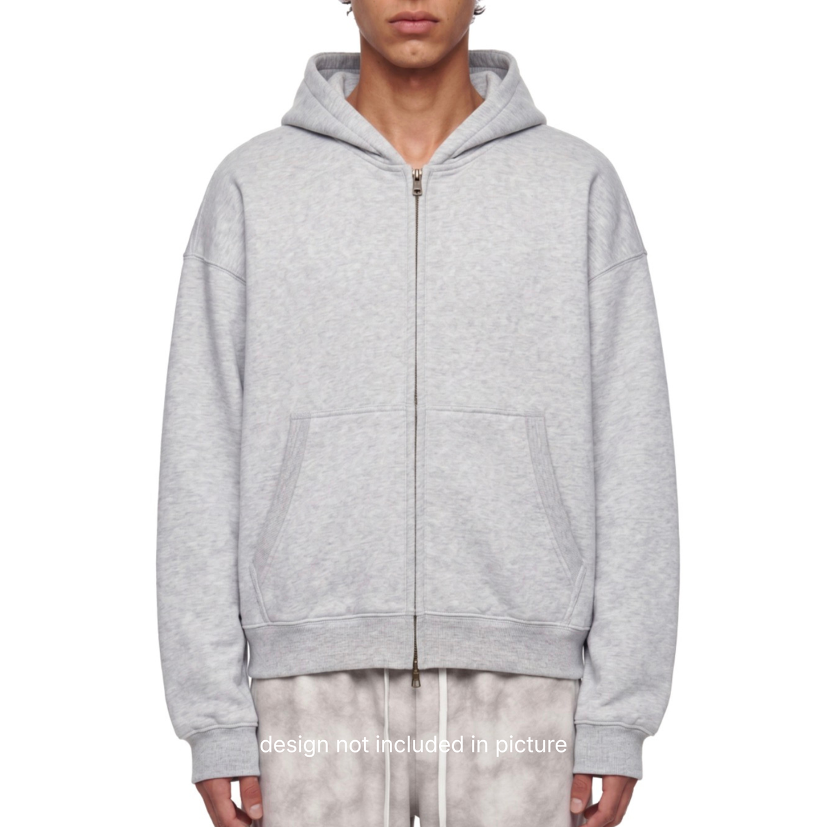 Pretty Tuftt Oversized Fleece Boxy Zip Up Hoodie