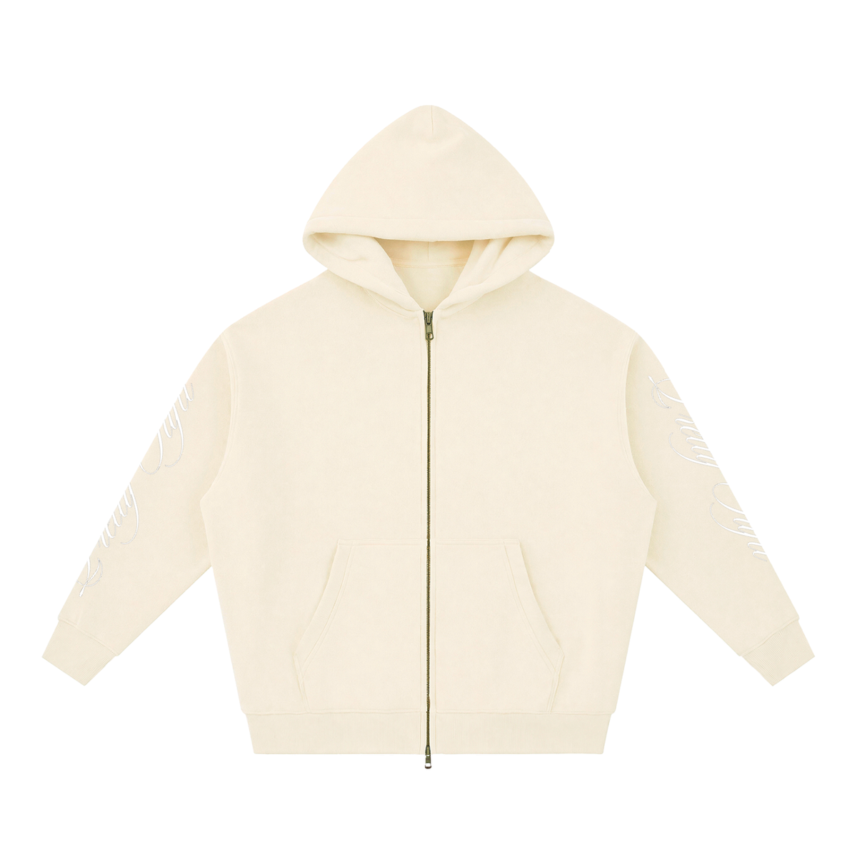 Pretty Tuftt Oversized Fleece Boxy Zip Up Hoodie