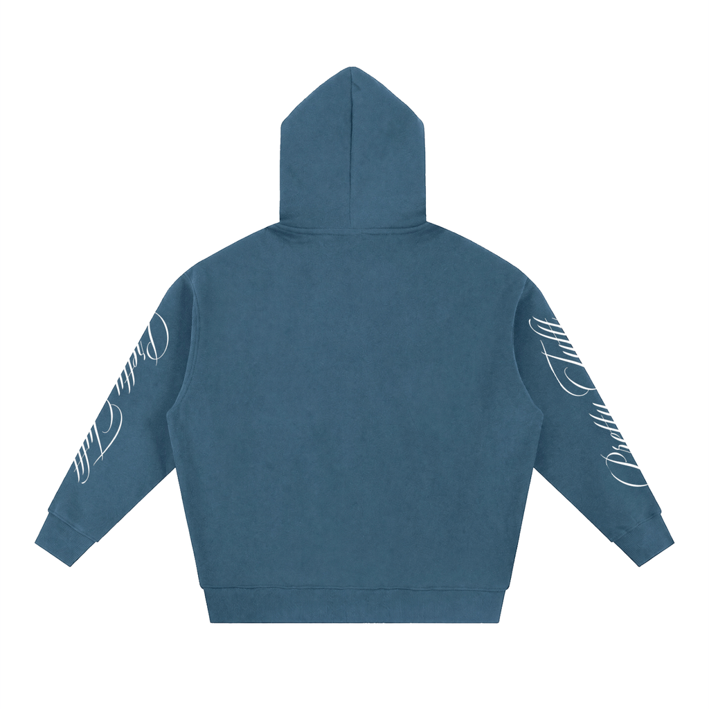 Pretty Tuftt Oversized Fleece Boxy Zip Up Hoodie