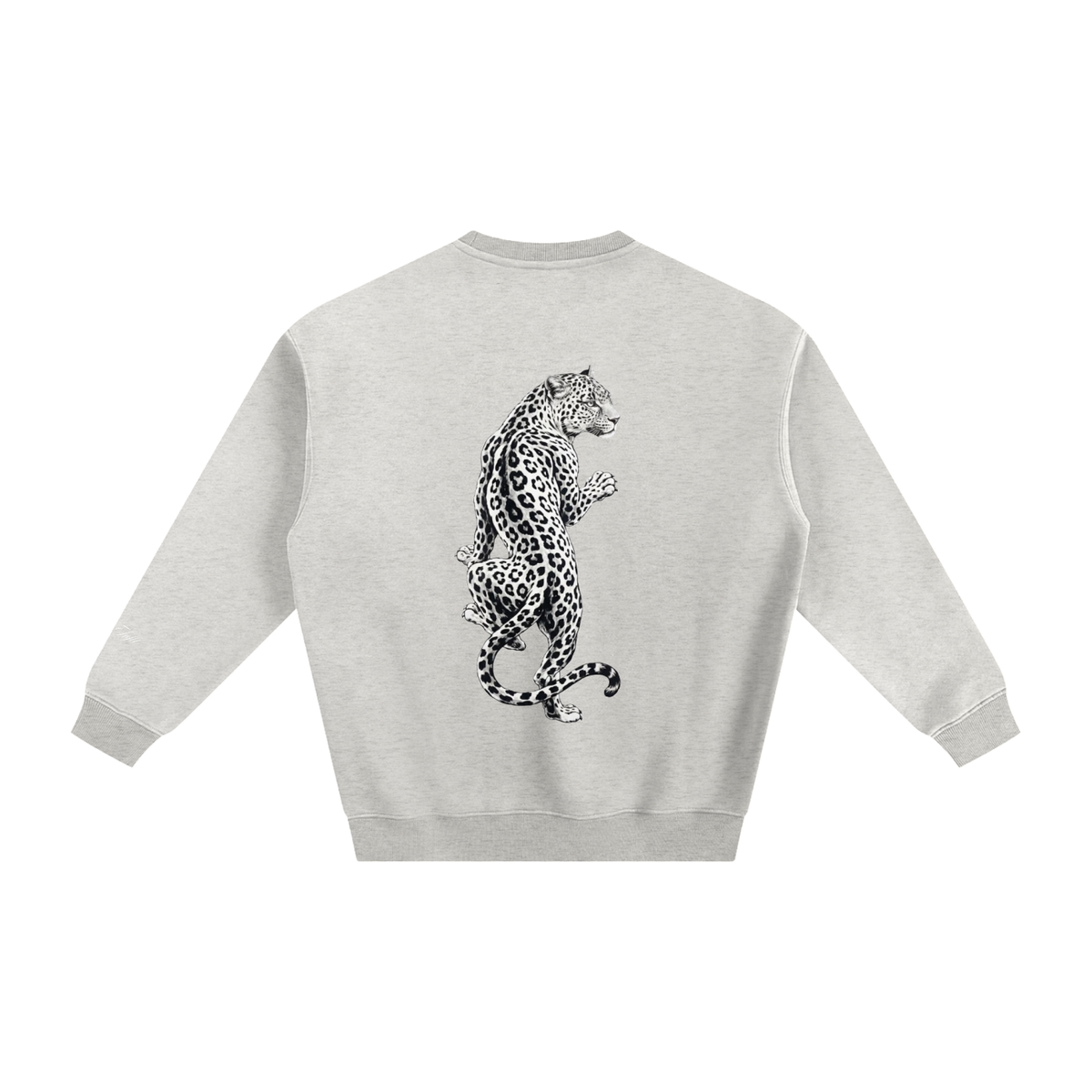 Leopard Print Fleeced Sweatshirt