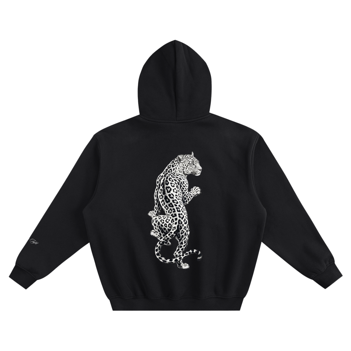 Leopard Fleeced Boxy Hoodie