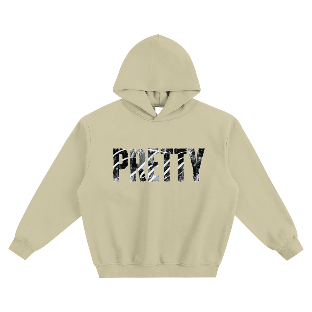 ‘PRETTY’ Fleeced Boxy Hoodie